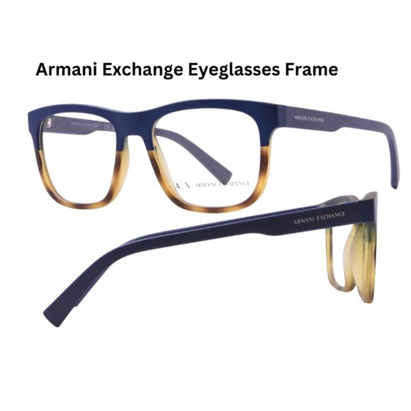 New Men's A|X ARMANI EXCHANGE Square Eyeglass Frames 100% Authentic - Picture 1 of 8